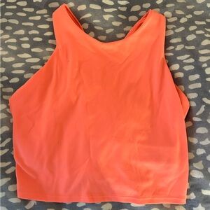 Athleta high neck orange top